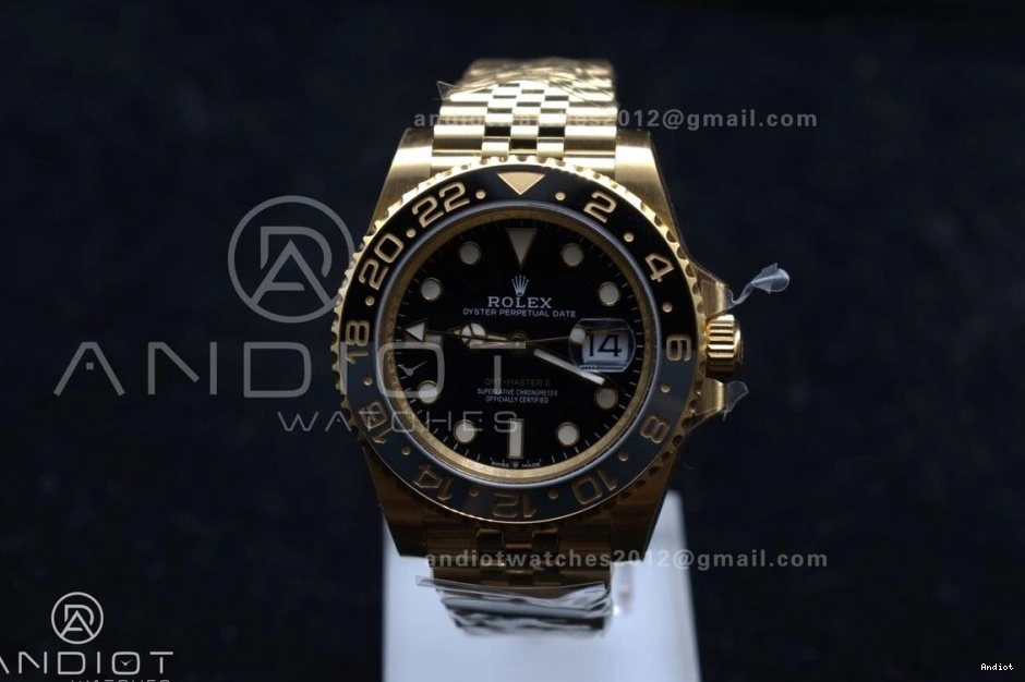 Clean on Dial Edition DD3285 Best II Master GRNR Jubilee Black GMT YG 1:1 Bracelet CHS 126718 1127